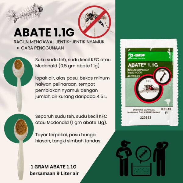 BASF AbateĀ® 1.1G Mosquito Larviciding 10x10G BASF AbateĀ® 1.1G Mosquito Larviciding 10x10G
