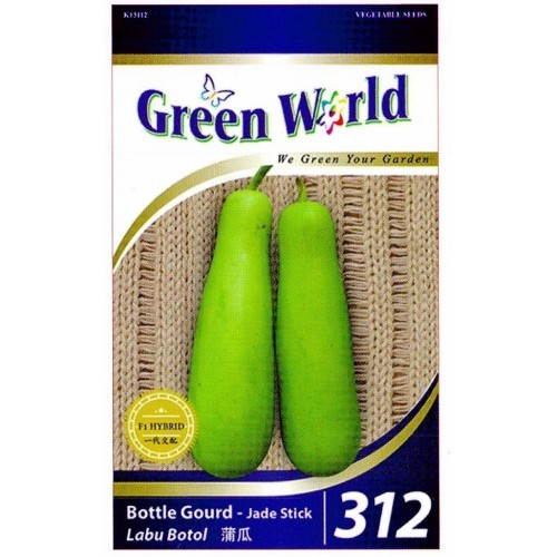 Green World Seeds F1 Labu Botol (Bottle Gourd - Jade Stick) – 5 Pack Green World Seeds F1 Labu Botol (Bottle Gourd - Jade Stick) – 5 Pack