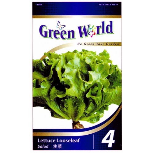 Green World Seeds Salad (Lettuce Looseleaf) – 5 Pack Green World Seeds Salad (Lettuce Looseleaf) – 5 Pack