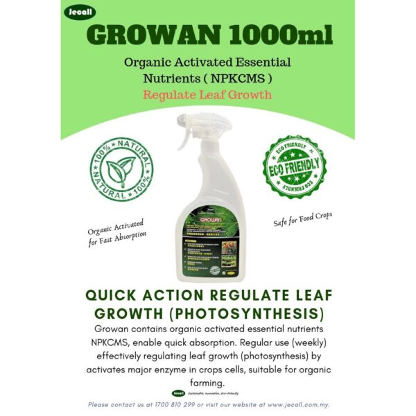 Jecall Growan 1 Liter Organic Fertilizer Spray